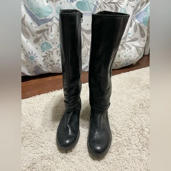 Sperry Black Leather Knee-High Boots - Picture 3 of 10